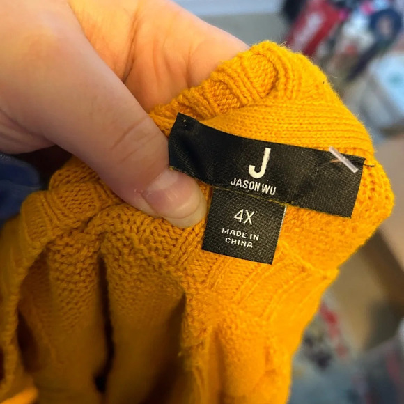 JASON WU WOMENS PLUS CABLE KNIT SWEATER - Picture 3 of 4